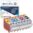 LCL CLI-65 4215C007 Ink Cartridge Four Color,High Yield CLI 65 Ink Cartridge Replacement for Canon Pixma Pro 200 8-Color with Chip Version(BK/C/M/Y)