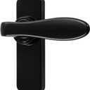 Ideal Security in-Swinging Storm Door Handle Set  for Inward-Opening Storm & Screen Doors ONLY  Surface Mount, Locking Inside Latch, Black