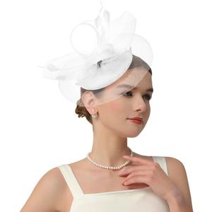 2025 Kentucky-Derby Fascinators Hats for Women Tea Party Wedding Church Hats Headwear Hair Clip