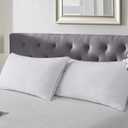 kathy ireland 233 Thread Count Summer Winter White Goose Feather (2 Pack) Bed Pillows, King