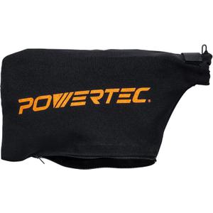 POWERTEC Miter Saw Dust Collector Bag for 7-1/4", 8-1/2" Miter Saw, Fits Nominal 1-1/2" Dust Ports, Hook and Loop Dust Bag w/Zipper, Wired Adjustable Stand Miter Saw Accessories (75081)