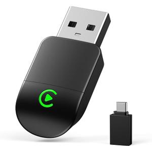 Wireless CarPlay Adapter for iPhone - Convert Wired to Wireless, Mini USB Design, Plug & Play - Compatible with Cars with Apple CarPlay - Includes USB-C Cable - Fast Connection, No Latency