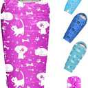 KidzAdventure Mummy Style 32 – 59F Kids Sleeping Bag with Pillow Sleeve, 4 Season, Lightweight and Backpacking Style, Ideal for Camping, Sleepover, Boys, Girls, Youth and Toddlers