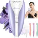 Epilator for Women, Silent Facial Hair Removal Device, Smooth Glide Tech 2 Speeds & 36 Tweezers Gentle Efficient Hair Removal Cordless Epilators for Face Legs Arms Armpit Bikini