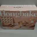 HONGBAKE 9-Piece Baking Pans Set Nonstick, Stackable Non Toxic Bakeware Sets with Diamond Texture, Oven Pan Set for Cooking, Includes Cookie Sheet with Rack, Cake Pan, Roasting Pan, Muffin Tin, Gold