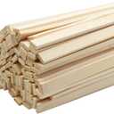 100pcs 15.7x0.35 Inch Strong Natural Bamboo Sticks, Wooden Craft Sticks, Extra Long Sticks, Wood Strips for Craft Projects