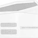 500 1099 NEC Envelopes 2025 Self Seal, Designed for 3 UP 1099 NEC Tax Forms, Double-Window, Security Tinted, 3 13/16 x 8 7/8, Box of 500 1099 Envelopes