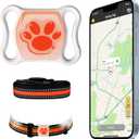 Pet GPS Tracker for Dogs & Cats - No Monthly Fee/Subscription, Free Pet Collar Included | Waterproof, Anti-Lost, Real-Time Tracking Collar | 365-Day Long Battery Life | Compatible with iOS & Android
