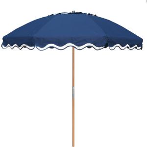 AMMSUN 7.8ft Patio Umbrella, Outdoor Table Umbrella, Boho Seashore Umbrella with UPF 50+ Water-Resistant Canvas, Air Vent, Ash Wood Pole and Carry Bag
