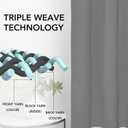 Easy-Going Rod Pocket Blackout Curtains for Bedroom, Room Darkening Window Curtains for Living Room, Thermal Insulated Noise Reduction Solid Window Drapes, 2 Panels(34x72 in, Light Gray)