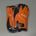 Waterproof Winter Work Gloves Men,Cold Weather Insulated Work Gloves Thermal Liner Superior Grip Latex Coating Warm for Outdoor xx-large (Orange-2pairs)