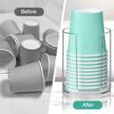 2 x Bathroom Cup Dispenser, Small Paper Cups Holder Fit 3oz Disposable Mouthwash Cup, Clear Plastic Cup Dispenser for Bathroom Vanity Countertop (4 Pack)