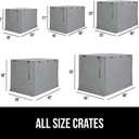 GORILLA GRIP Dog Crate Covers Compatible with Amazon Basics Dog Crates, All Sides Open, Privacy Cover Fits 36" Wire Kennel, Breathable Mesh Windows, Light Reducing Puppy Training Cage Topper, Gray (36" x 23" x 25")