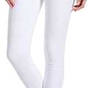 DIYUS Women Dress Pants Stretch Comfy Work Pants with Pocket 28", White, 3XL