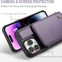 Vinich for iPhone 14 Pro Max Wallet Case with Card Holder, RFID Blocking Credit Slots Kickstand Shockproof Phone Cover Fit for iPhone 14 Pro Max 6.7" Purple