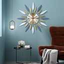Lafocuse 23 Inch Silent Large Wall Clock for Living Room Dcor, Decorative Mid Century Wall Clock, Sunburst Starburst Wall Clocks Battery Operated, Modern Art Deco