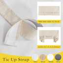NICETOWN Tricia 100% Blackout Curtains for French Door, Linen Blended Privacy Door Curtains and Drapes Roll Up Door Blinds for Sightseeing and Door Window Decor, W26 x L50 inch, 1 PC, Beige