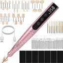 Polymer Clay Polishing Kit,Electric Clay Drill,Cordless Rotary Tool Kit,35-Speed Adjustable,Jewelry Making Kit,79pcs Clay Tool & Accessories for Polymer Clay Molds, Drilling,Sanding,Grinding (Pink)