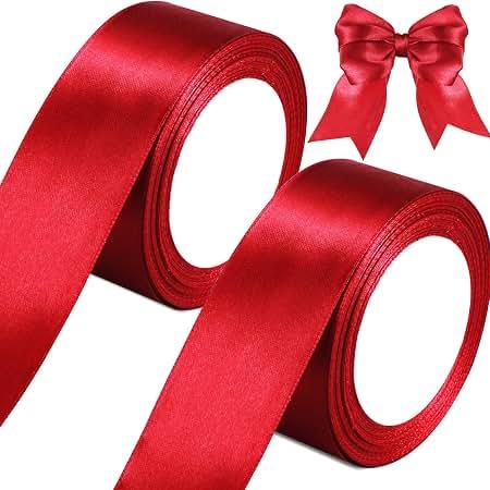 Changor Satin Ribbon Polyester Roll for Gift Wrapping and Wedding Decoration, 50 Yards, Durable with Silky Soft Feeling