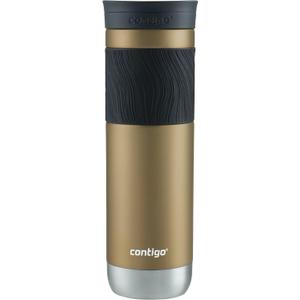 Contigo Byron Vacuum-Insulated Stainless Steel Travel Mug 24oz Chardonnay Color with Leak-Proof Lid Keeps Beverages Hot or Cold Perfect for Coffee Lovers Travelers Campers and Outdoor Activities (24oz (Pack of 1))