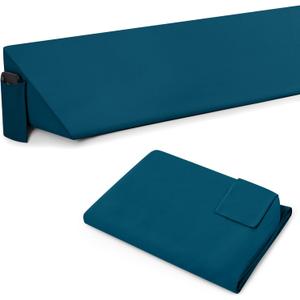 Horbaunal Queen Size Bed Wedge Pillow Cover for Headboard Gap, Headboard Wedge Pillow Case Cover Only, 60" x 10" x 6", Teal