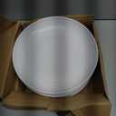 12 Pcs Unbreakable Deep Dinner Plates Set, 10 inch Reusable Plastic Wheat Straw Plates, Microwave and Dishwasher Safe Plate for Kitchen, Lightweight Plate for Dessert, BPA Free, White