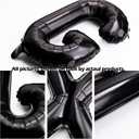 [85 PCS] 16" Black Letter Number Balloons, Happy Birthday & 2 Sets of A-Z 0-9, Foil Mylar Aluminum Hanging Alphabet for Graduation New Year eve Birthday Party Decorations