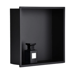 Stainless Steel Shower Niche Black Wall Niche 12"X12", Wall-Inserted Bathroom Shelf,NO Tile Needed Recessed for Bathroom,Living Room,Kitchen for Storage
