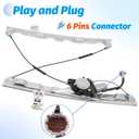 Vurkcy Front Right Passenger Side Power Window Regulator with Motor 6 Pins Compatible with Nissan Pathfinder Armada 2004/ Armada 05-13/ Titan 04-10/ Infiniti QX56 04-10, Replace OE 748-525