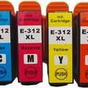 312XL 314XL Remanufactured Ink Cartridge Replacement for Expression Photo XP-15000 Wide Format Printer 6-Pack, Black,Magenta,Cyan,Yellow,Red,Grey
