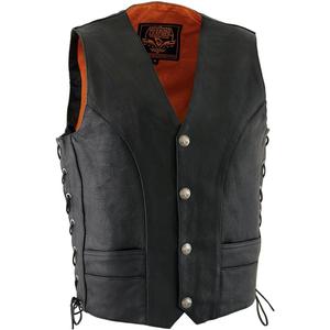 Milwaukee Men's 1.4mm Naked Cowhide Leather Laces Vest (42)