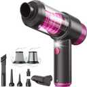 Car Vacuum Handheld Vacuum Cleaner, 15000PA Suction, Mini Vacuums with Air Duster and Blower, Portable Hand Held Vacuum for Car, House, Crumbs, Hair (Pink)