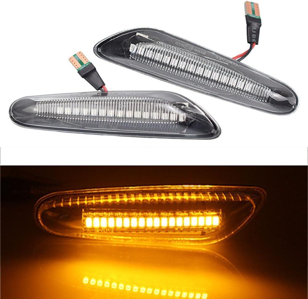 LED Dynamic Side Marker Turn Signal Light Blinker Lamp Clear Lens Amber for BMW 1 3 5 Series E60 E61 E81 E82 E88 E46 E90 E91 E92 E93 X3 E83 X1 E84