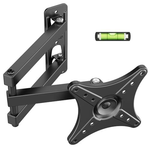 IWORKBOARD Full Motion TV Monitor Wall Mount Bracket for Most 13-32 Inch LED LCD Flat Curved Screen, Max VESA 100x100mm up to 33lbs, 360° Rotation Swivel Tilt Extension，Adjustable Articulating Arms (Not All Mounting Equipment Guaranteed)