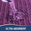 Arotive Luxury Bathroom Rugs 24x16, Extra Soft Thick Absorbent Shaggy Chenille Bath Rugs, Non-Slip Machine Wash Dry, Bath Mats for Bathroom Floor, Tub and Shower, Home Decor Accessories, Purple