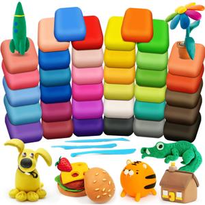 Magic Clay - Air Dry Clay 36 Colors, Modeling Clay for Kids with Tools, Soft & Ultra Light, Toys Gifts for Age 3 4 5 6 7 8+ Years Old Boys Girls Kids
