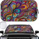 Windshield Sun Shade - Car Sun Shade Windshield, Reflector Sunshade Offers Ultimate Protection for Car Interior, Foldable Front Window Fit for Hatchback, Truck, SUV, MPV (57"L x 31.5"W)