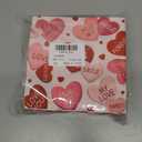 100 Pcs Valentines Day Napkins, Conversation Hearts Party Napkins, Sweet Candy Heart Table Decor for Valentine Dinner Bridal Shower Party Supplies