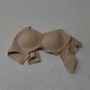 PoseFree Womens Seamless Wireless Supportive Bra Push Up Comfort Soft No Underwire Full Coverage T-Shirt Bra (Large, Nude)