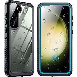 for Galaxy S23 Case Waterproof, 12FT Military Shockproof Built-in Screen Protector IP68 Water Resistance Full-Body Heavy Duty Anti-Scratched Rugged Case, Blue
