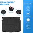 Nilight Cargo Mats for Jeep Compass 2017 2018 2019 2020 2021 2022 2023 2024 2025,All Weather Protection Heavy Duty Cargo Liners