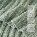 BATTILO Sage Green Throw Blanket, Fuzzy Soft Green Throw Blankets, Warm Lightweight Knit Blanket for Bed, Sofa, Spring Home Decor, 50"x60"