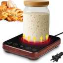 Sourdough Starter Warmer, MAXVINI Upgrade Sourdough Warming Mat with Precision Temperature Control (70-100F) Auto-Warming Sensor, 0-12H Timer & Auto On/Off, for Home Bakers & Beginners - Wood Grain