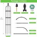 2 Pack 5Ft Tall Garden Obelisk Trellis for Climbing Plants Outdoor, Plant Trellis Garden Tower Trellis for Potted Plant Climbing, Flowers Vegetable Cucumber Trellis