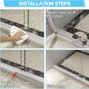 Duzzy 67 Inch Shower Threshold Water Dam Guard, Silicone Rubber Shower Door Bootom Seal Strip for Walk in Shower