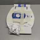 MAYFAIR 844CP 000 Edgewater Toilet Seat with Chrome Hinges will Never Come Loose, ROUND, Durable Enameled Wood, White