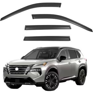 Window Visors Rain Guards Fits 2021-2026 Nissan Rogue, Dark Smoke