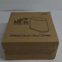 Sooyee 10 Liter Rectangular Plastic Trash Can Wastebasket with Press Type Lid,2.4 Gallon Garbage Container Bin for Bathroom,Powder Room,Bedroom,Kitchen,Craft Room,Office (Cream White)