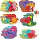 36 Pieces Valentine's Day Cards Scratch and Sniff Pencil Toppers, 6 Patterns and Scents Scratch and Sniff Cards with 36 Envelopes for School Exchange Presents Party Favors(Pencil Is Not Included)