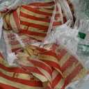 5 Packs Circus Decorations Creepy Carnival Decorations Halloween Pennant Banner Red and White Striped Banner Bloody for Halloween Party Carnival Birthday Decorations, 7.9 x 11.8 Inches